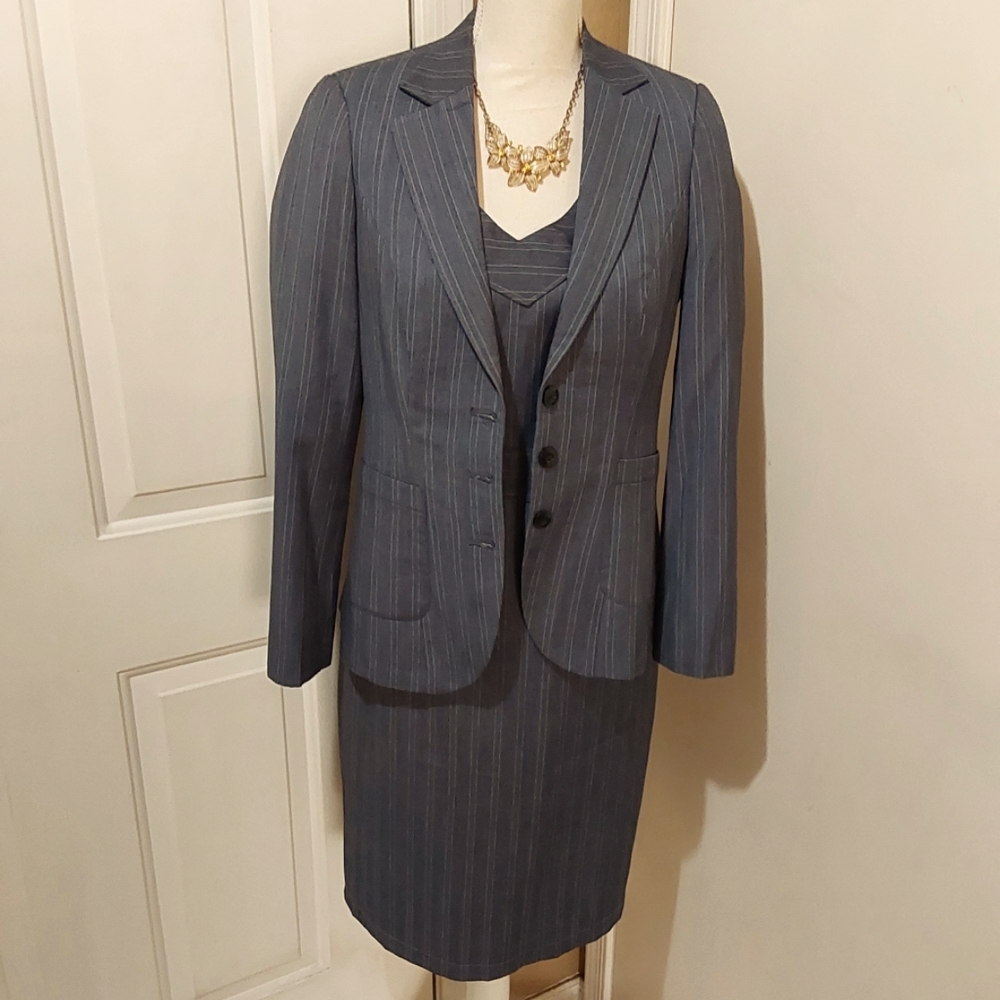 🌺 Custom Made Silk/Wool Suit - Dress & Jacket